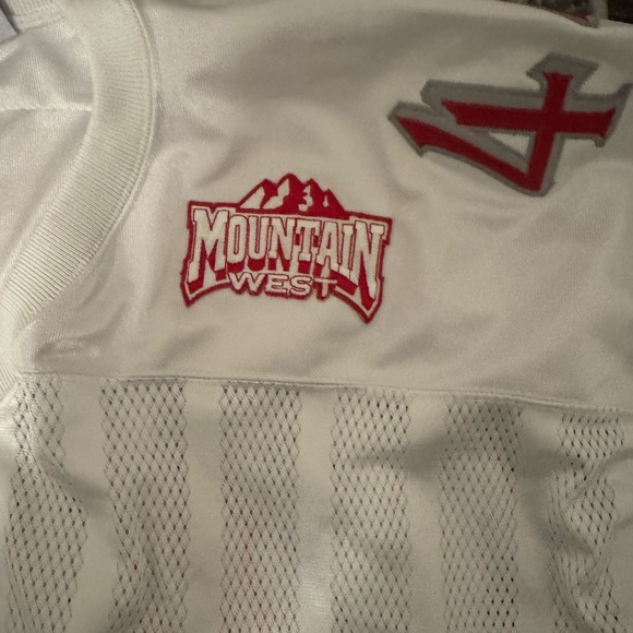 Brian Urlacher University of New Mexico NCAA White #44 Throwback Jersey Mens - Picture 4 of 5